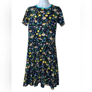 DUNS Sweden girls purple floral sz 152 11-12 Organic Dress